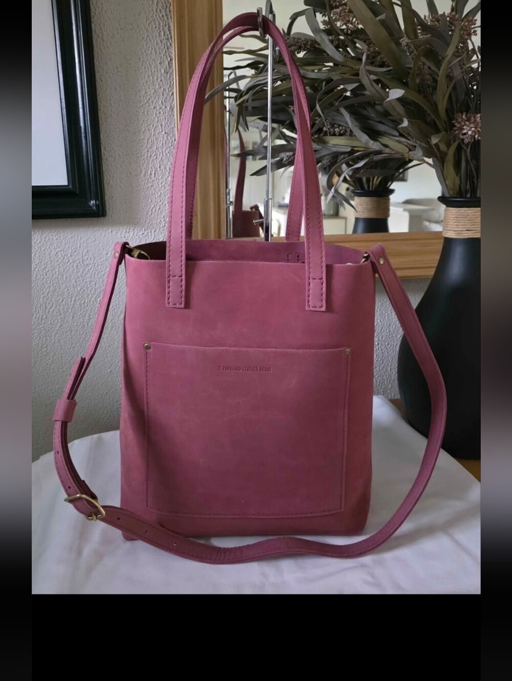 NEW Portland Leather Large Foxglove Crossbody Tote FSCB Price firm